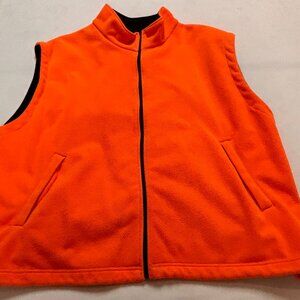 ~~Outfitters Ridge Vest Mens 2XL Blaze Orange Fleece Zip Up Sleeveless Hunting